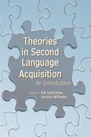 Cover of: Theories in Second Language Acquisition: An Introduction (Second Language Acquisition Research Series) (Second Language Acquisition Research)