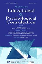Cover of: Communication and interpersonal Processes in Consultation: A Special Issue of the journal of Educational and Psychological Consultation (Journal of Educational and Psychological Consultation)