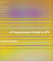 Cover of: A programmer's guide to ZPL
