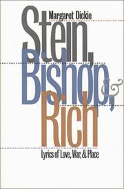 Cover of: Stein, Bishop & Rich: lyrics of love, war & place