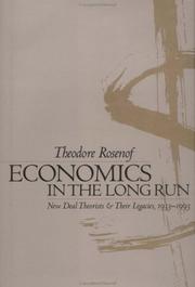 Cover of: Economics in the long run: New Deal theorists and their legacies, 1933-1993