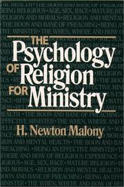 Cover of: The psychology of religion for ministry