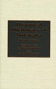 Historical dictionary of Botswana by Jeff Ramsay