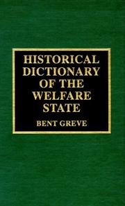 Cover of: Historical dictionary of the welfare state
