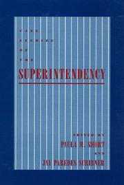 Cover of: Case Studies of the Superintendency