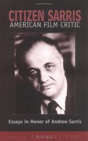 Cover of: Citizen Sarris, American film critic: essays in honor of Andrew Sarris