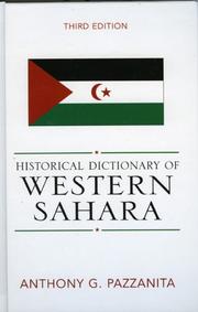 Cover of: Historical dictionary of Western Sahara by Anthony G. Pazzanita