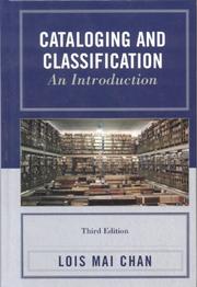 Cover of: Cataloging and Classification: An Introduction