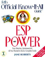 How to develop your ESP power by Jane Roberts, Jane Roberts