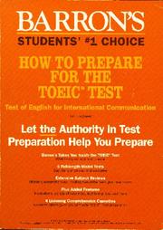 Cover of: How to prepare for the TOEIC test: test of English for international communication