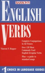 Cover of: Barron's English verbs by Vincent Foster Hopper