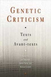 Cover of: Genetic Criticism: Texts and Avant-textes (Material Texts)