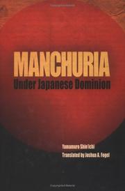Cover of: Manchuria under Japanese dominion
