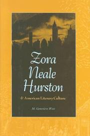 Cover of: Zora Neale Hurston & American Literary Culture
