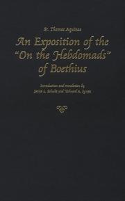 An exposition of the On the hebdomads of Boethius