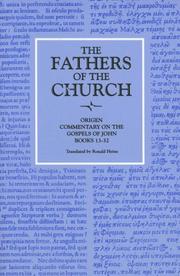Cover of: Origen: Commentary on the Gospel According to John, Books 13-32 (Fathers of the Church)