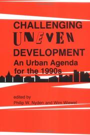 Cover of: Challenging uneven development: an urban agenda for the 1990s