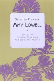 Cover of: Selected poems of Amy Lowell