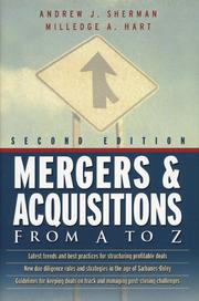 Cover of: Mergers & acquisitions from A to Z by Andrew J. Sherman