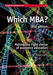 Which MBA? : making the right choice of executive education