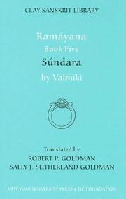 Cover of: Ramáyana Book Five: Súndara (Clay Sanskrit Library)