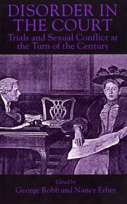 Cover of: Disorder in the court: trials and sexual conflict at the turn of the century