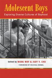 Cover of: Adolescent Boys by Niobe Way, Judy Chu
