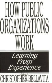 How public organizations work : learning from experience