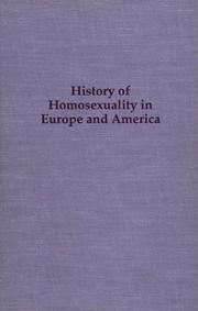 Cover of: History of homosexuality in Europe and America
