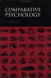 Cover of: Comparative psychology: a handbook