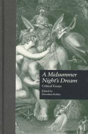 Cover of: A midsummer night's dream: critical essays