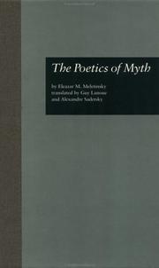Cover of: The poetics of myth