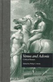 Venus and Adonis : critical essays