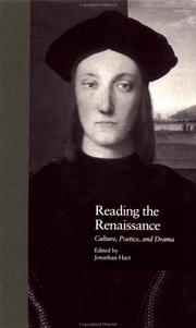 Cover of: Reading the Renaissance: culture, poetics, and drama