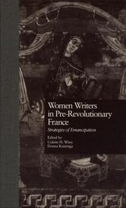 Cover of: Women writers in pre-revolutionary France: strategies of emancipation