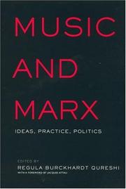 Cover of: Music and Marx by Regula Qureshi