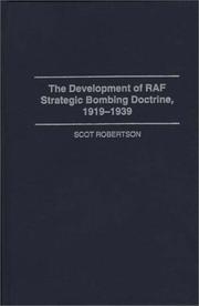Cover of: The development of RAF strategic bombing doctrine, 1919-1939
