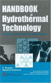 Cover of: Hydrothermal Technology for Crystal Growth (Materials and Processing Technology)