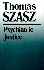 Cover of: Psychiatric justice