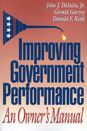 Cover of: Improving government performance: an owner's manual