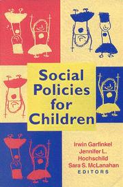 Cover of: Social policies for children