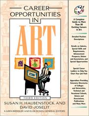 Cover of: Career Opportunities in Art (Career Opportunities) by Susan H. Haubenstock, David Joselit