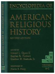 Cover of: Encyclopedia of American religious history