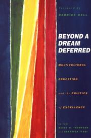 Cover of: Beyond a dream deferred: multicultural education and the politics of excellence