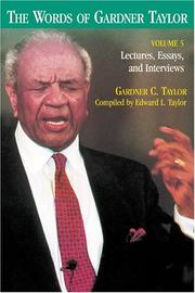 Cover of: The Words of Gardner Taylor by Edward L. Taylor