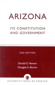 Arizona : its constitution and government