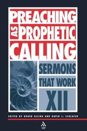 Cover of: Preaching As Prophetic Calling (Sermons That Work, 12) (Sermons That Work, 12)