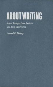 Cover of: About writing by Samuel R. Delany