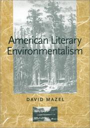 Cover of: American literary environmentalism