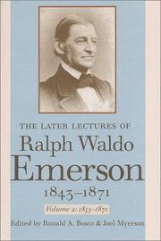 The later lectures of Ralph Waldo Emerson, 1843-1871